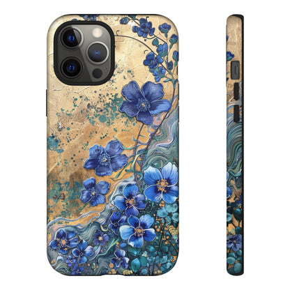 Forget Me Nots Vintage Color Splash Floral Design Phone Case