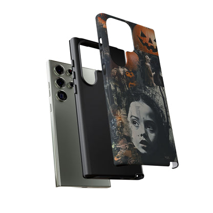 Vintage Halloween Collage Wednesday Goth Style Jackolantern Spooky Phone Cover