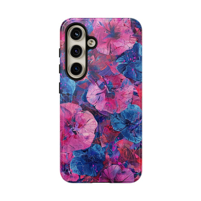 Magenta and Blue Color Floral Explosion Phone Case