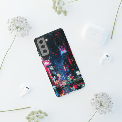 Cyberpunk Tokyo Cityscape Phone Case