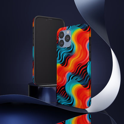 Color Splash Wave Pattern Tough iPhone Case | Embrace Vibrant Style and Reliable Protection