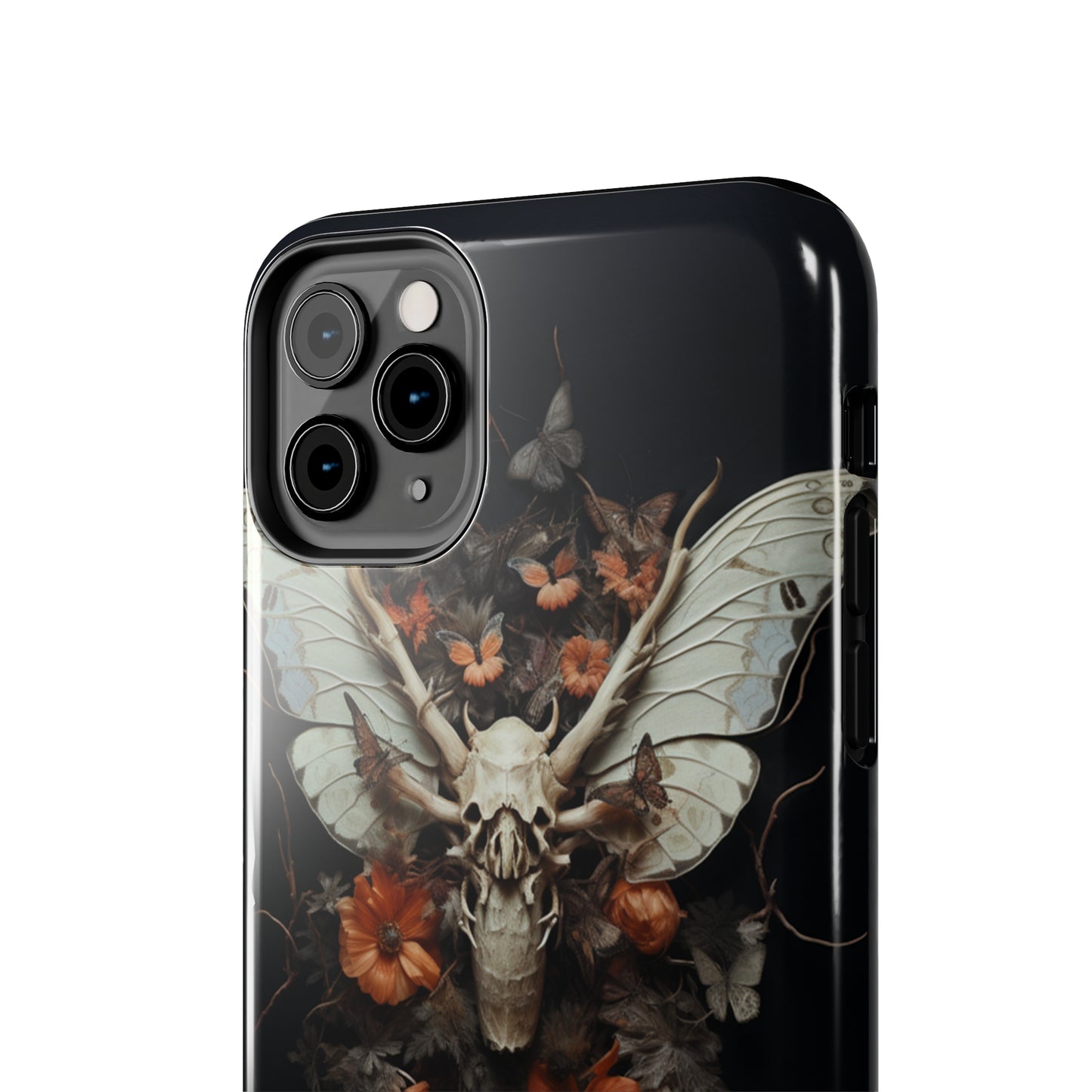 Deadhead Moth Gothic Dark Academia iPhone Case | Spooky Skull Mysterious Elegance