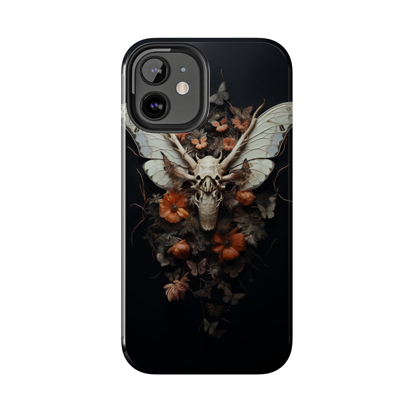 Deadhead Moth Gothic Dark Academia iPhone Case | Spooky Skull Mysterious Elegance