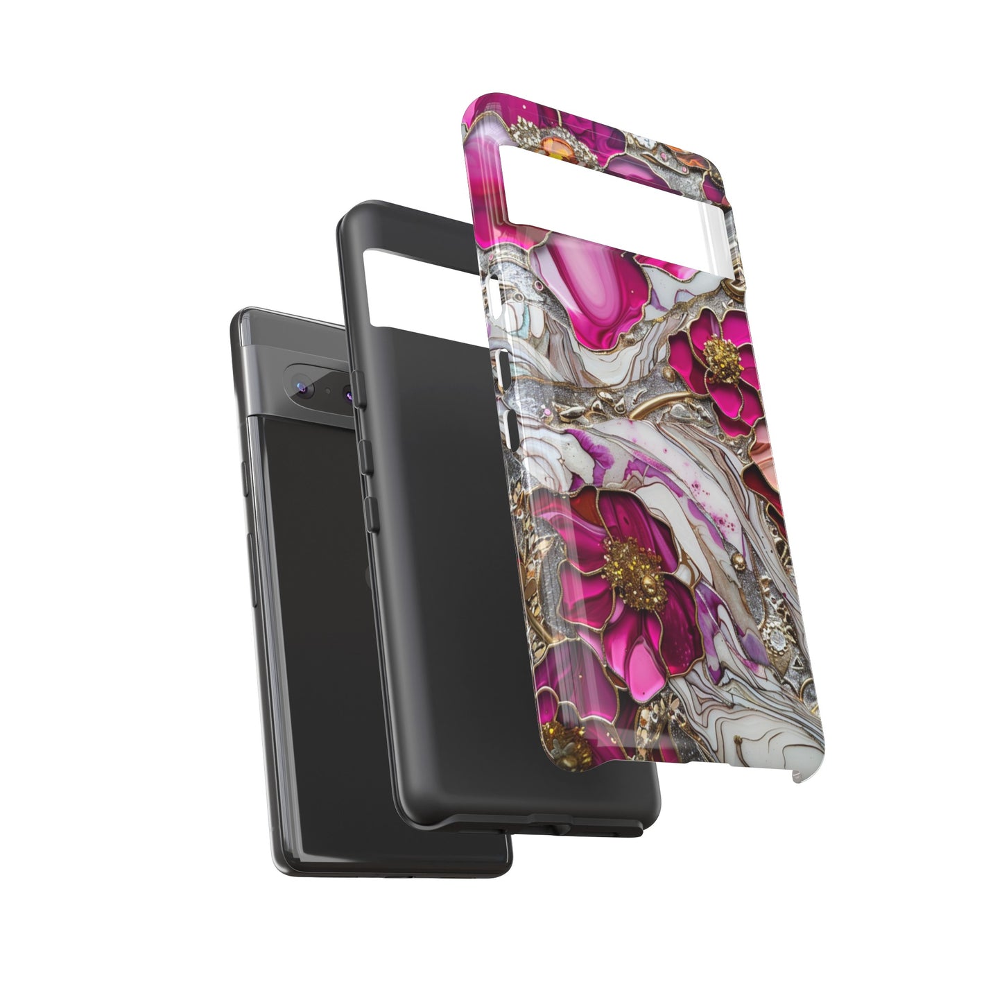 Stained Glass Magenta Floral Paisley Explosion Phone Case