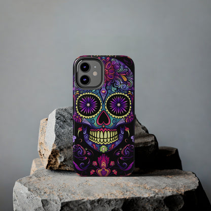 Sugar Skull iPhone Case | Dia de los Muertos Tough Case for iPhone 11, 12, 13