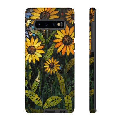 Yellow and Gold Daisy Mosaic Stained Glass Phone Case