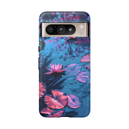 Magenta and Blue Color Zen Lily Pad Phone Case