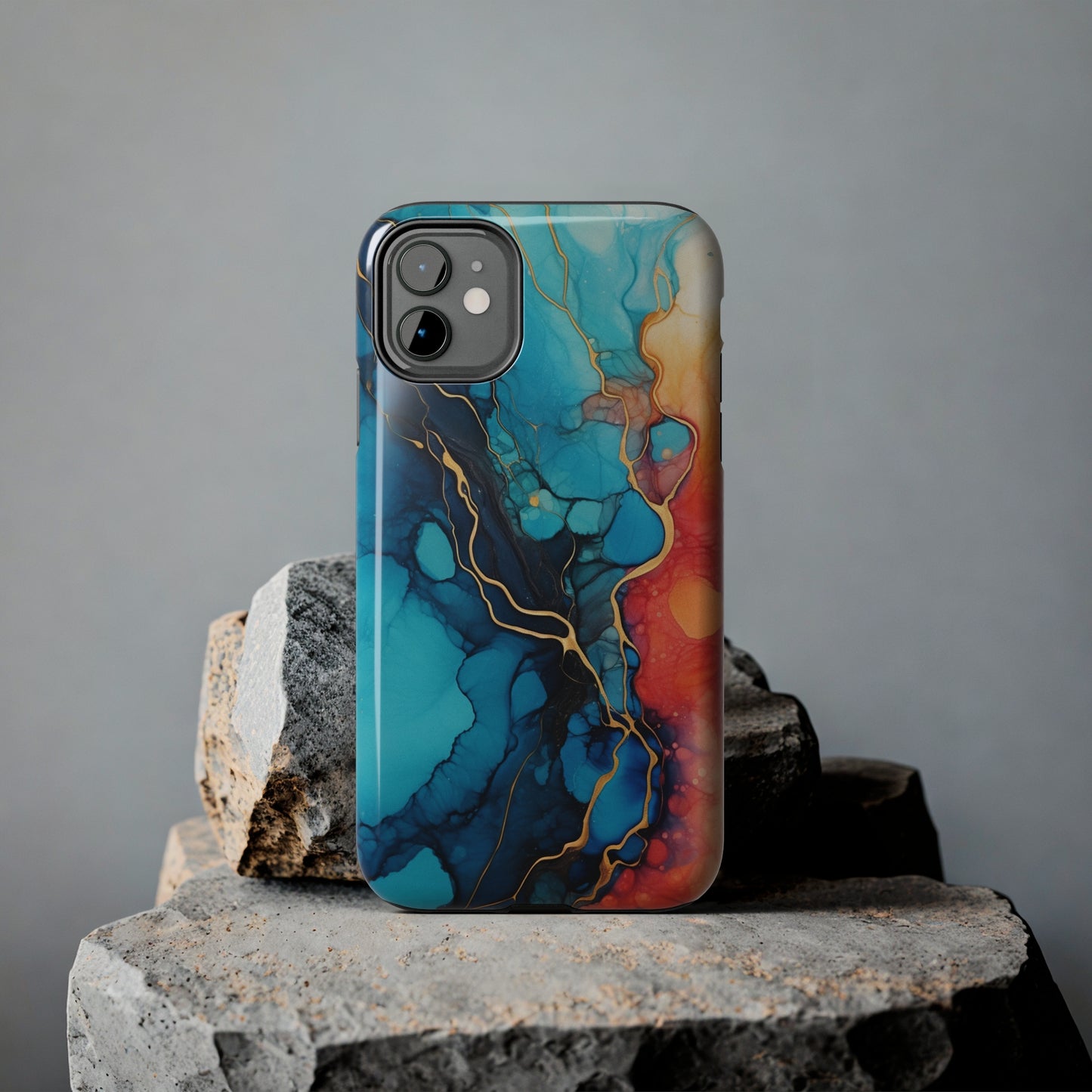 Marbled Watercolor iPhone Case | Embrace the Mesmerizing Multicolor Art