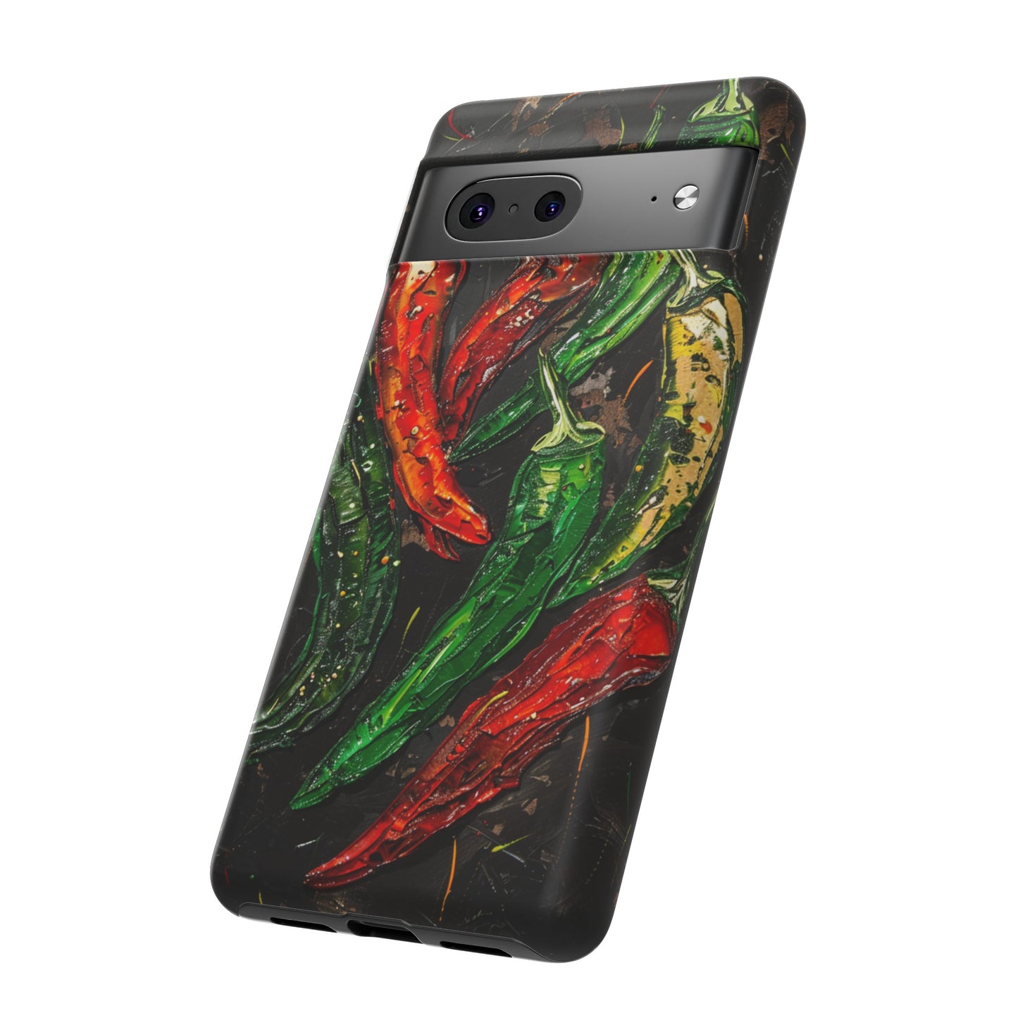 Green and Red Chili Peppers Phone Case