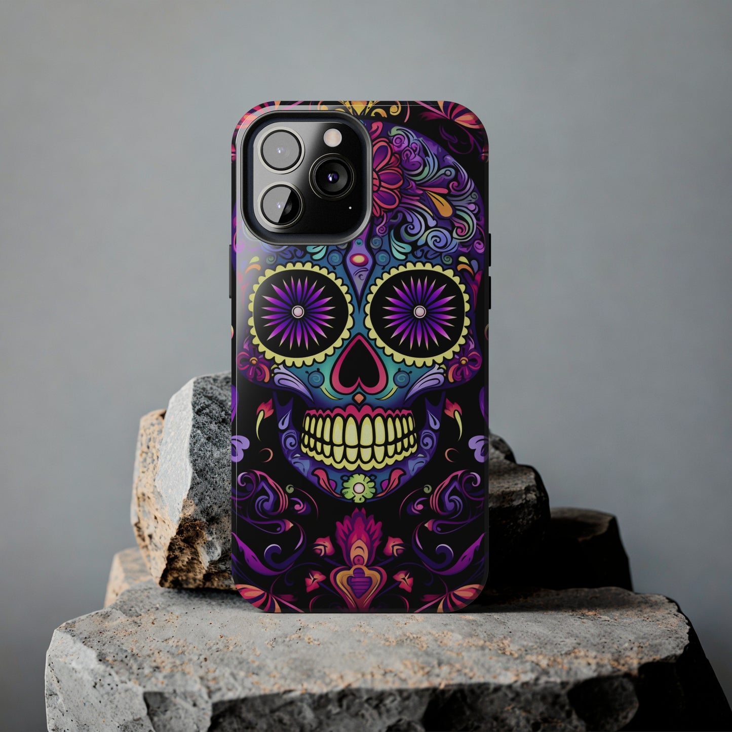 Sugar Skull iPhone Case | Dia de los Muertos Tough Case for iPhone 11, 12, 13