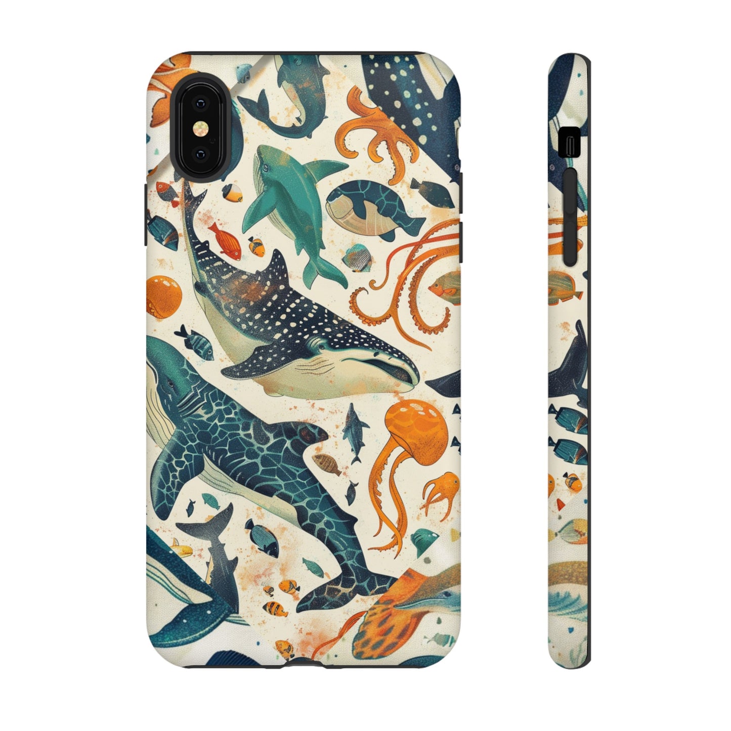 Undersea World Shark, Turtle, Manta Ray Phone Case