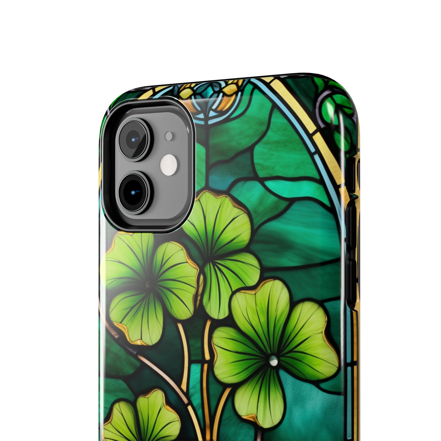 Lucky Charm: Four-Leaf Clover Phone Case | Symbol of Fortune for iPhone Models 11 through 14 Pro Max