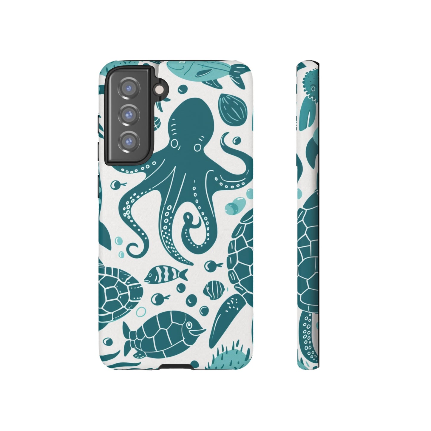 Undersea World Octopus, Turtle, Manta Ray Phone Case