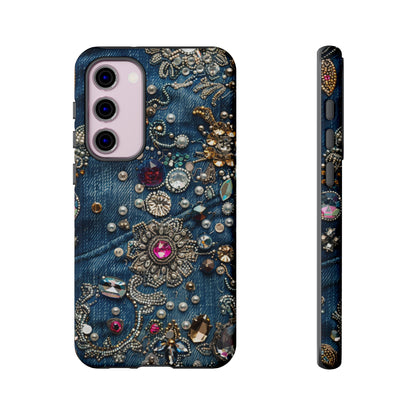 Blue Jean Queen Rhinestone Bling Phone Case