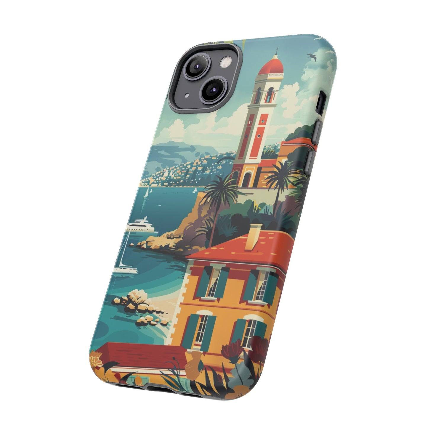 Midcentury French Riviera Landscape Painting Phone Case