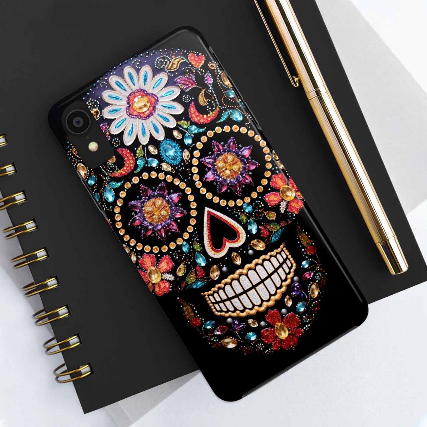 Sugar Skull iPhone Case | Dia de los Muertos Design for Apple iPhone | Halloween Aesthetic