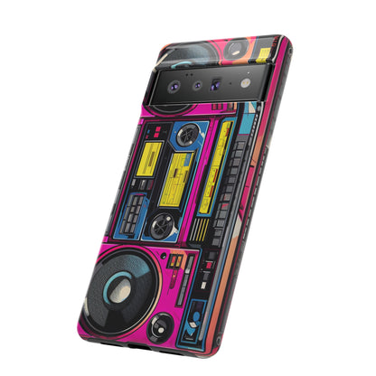 Boombox Hip Hop Music iPhone Case | Embrace Retro Vibes with Urban Beats for Google Pixel, iPhone, and Samsung Cases