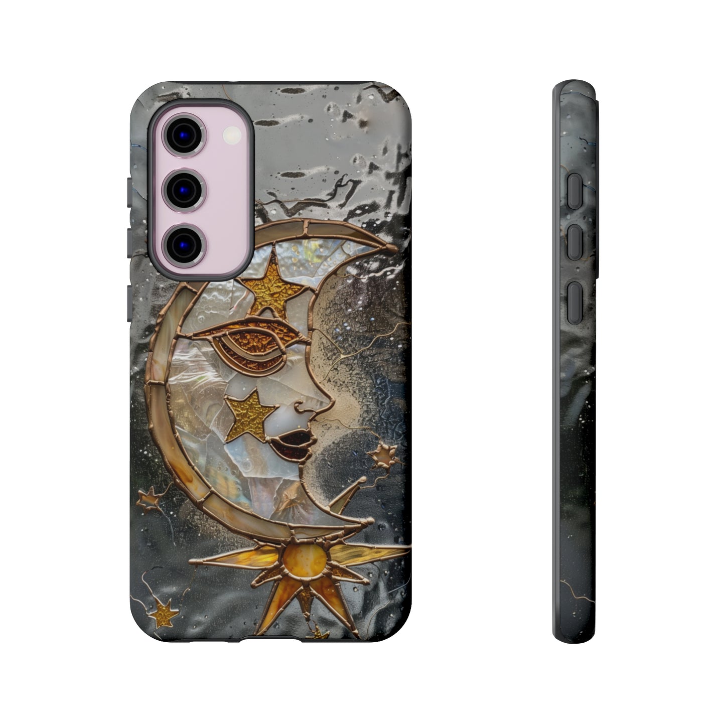 Moon Stars Liquid Glass Starry Night Phone Case