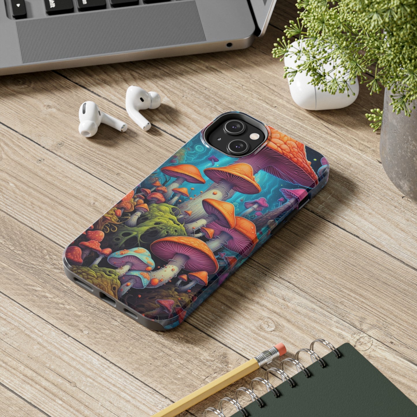 Trippy Magic Mushroom Tough iPhone Case | Embrace the Psychedelic Enchantment