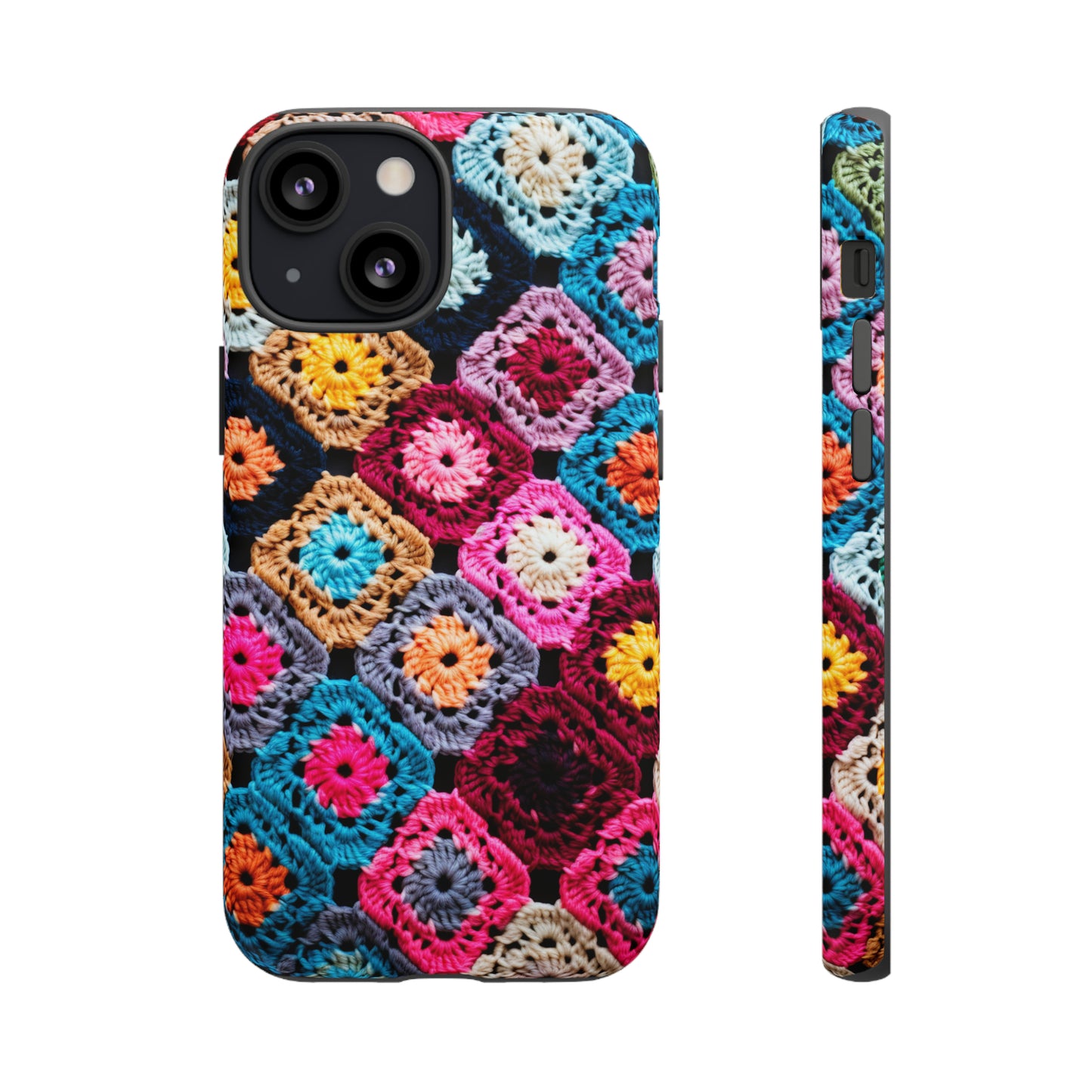 Vintage Floral Crochet Blanket Knit Look Phone Case