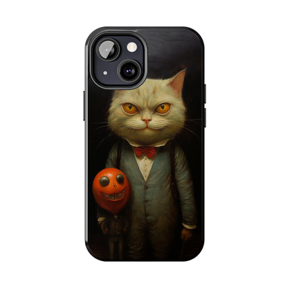 Creepy Spooky Halloween Cat iPhone Case | Dark Academia, Goth