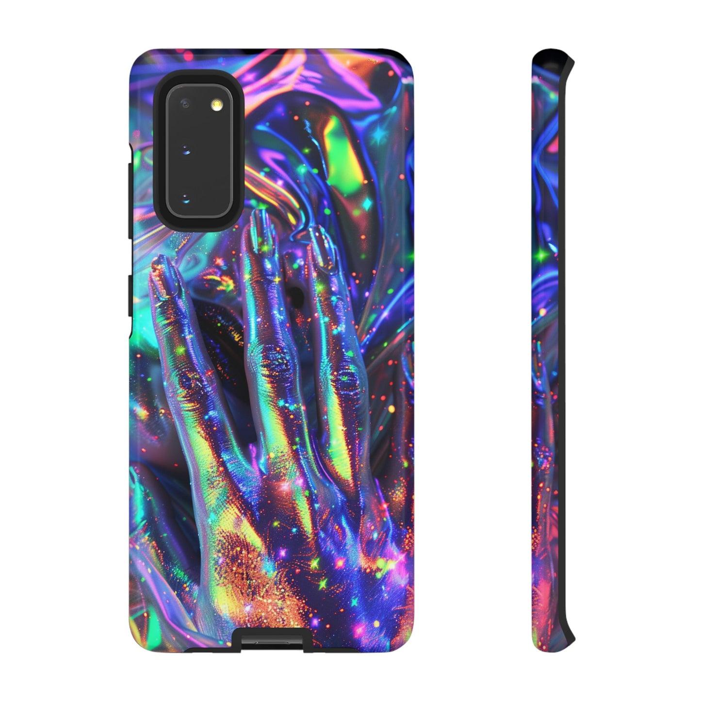 Marbled opalescent Holographic Print Phone Case