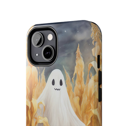 Ghost of Halloween Fall Pumpkins iPhone Case | Embrace the Spooky Autumn Vibes