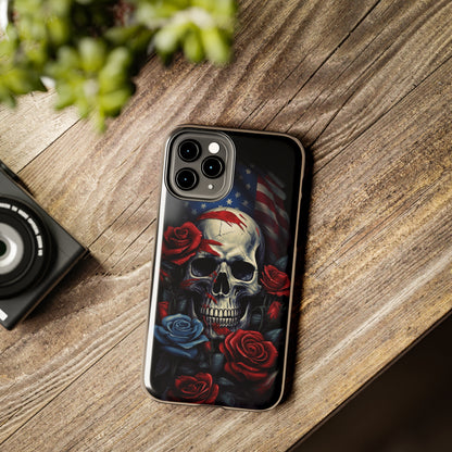 Skull USA Flag iPhone Case | Patriotic Edge with Stylish Protection