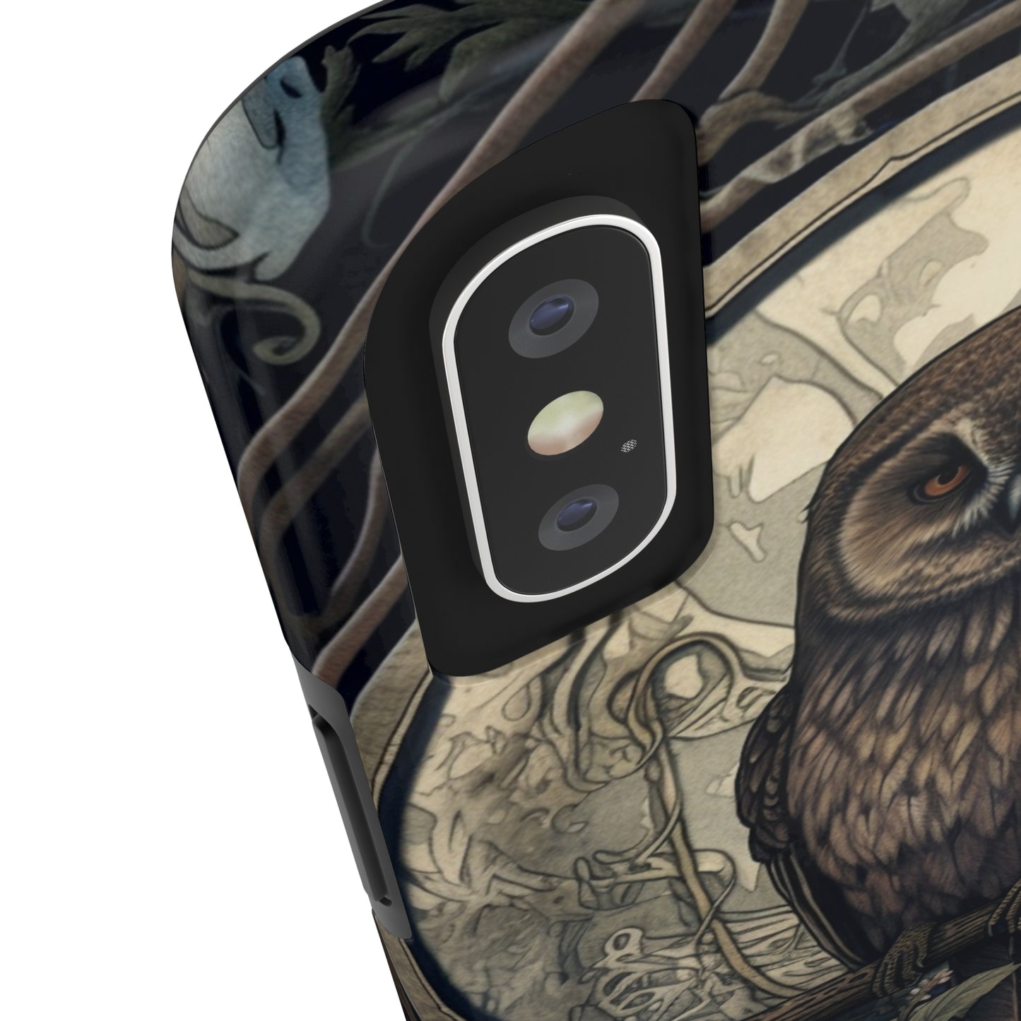 The Hermit Owl | Dark Academia Aesthetic Retro Tough iPhone Case | Embrace Mystical Vibes with Captivating Tarot Art and Reliable Protection