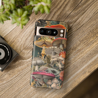 Vintage Illustration Mushroom Collage Phone Case