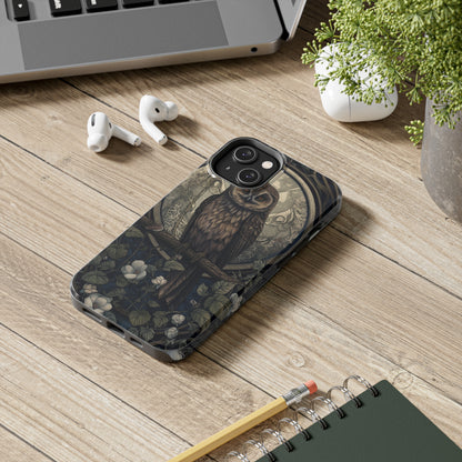 The Hermit Owl | Dark Academia Aesthetic Retro Tough iPhone Case | Embrace Mystical Vibes with Captivating Tarot Art and Reliable Protection