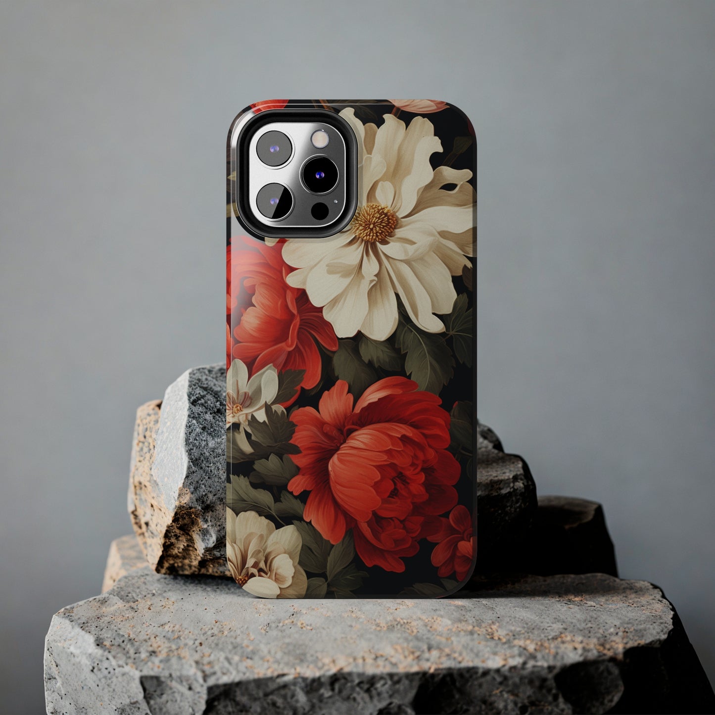 Vintage Floral Aesthetic Phone Tough Case Antique Print for iPhone 14 11 Pro 12 13 XR XS X 7+ 8 Boho Nature Flowers Cottage Core