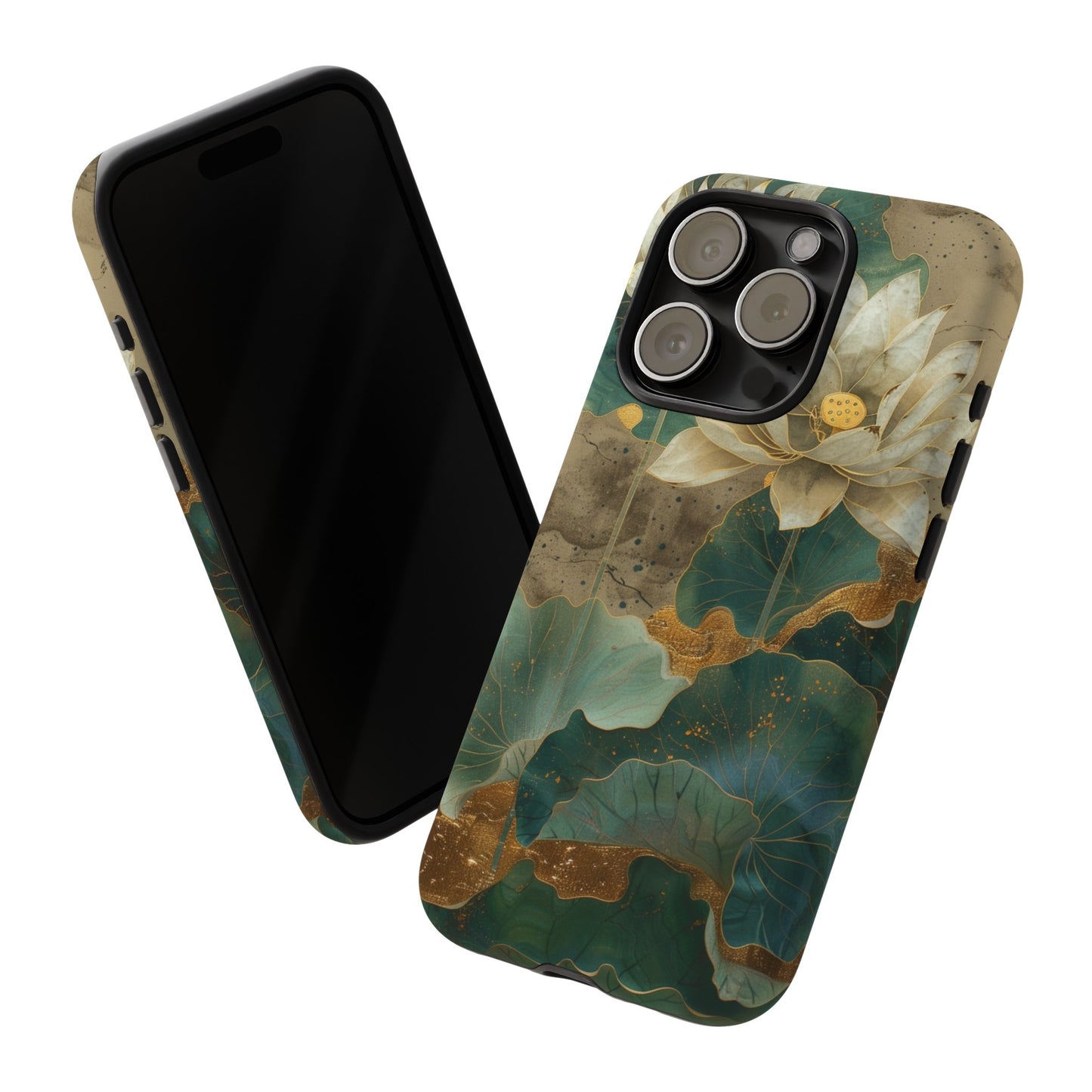 Zen Stained Glass Lotus Floral Design Phone Case