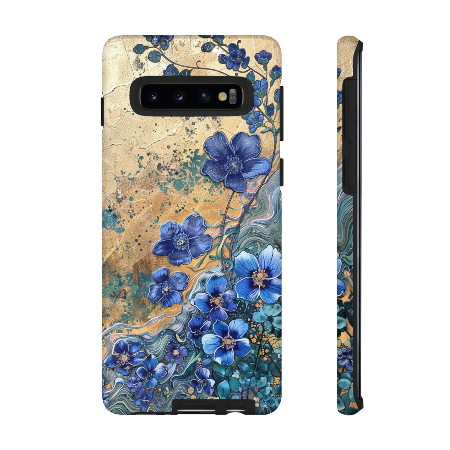 Forget Me Nots Vintage Color Splash Floral Design Phone Case