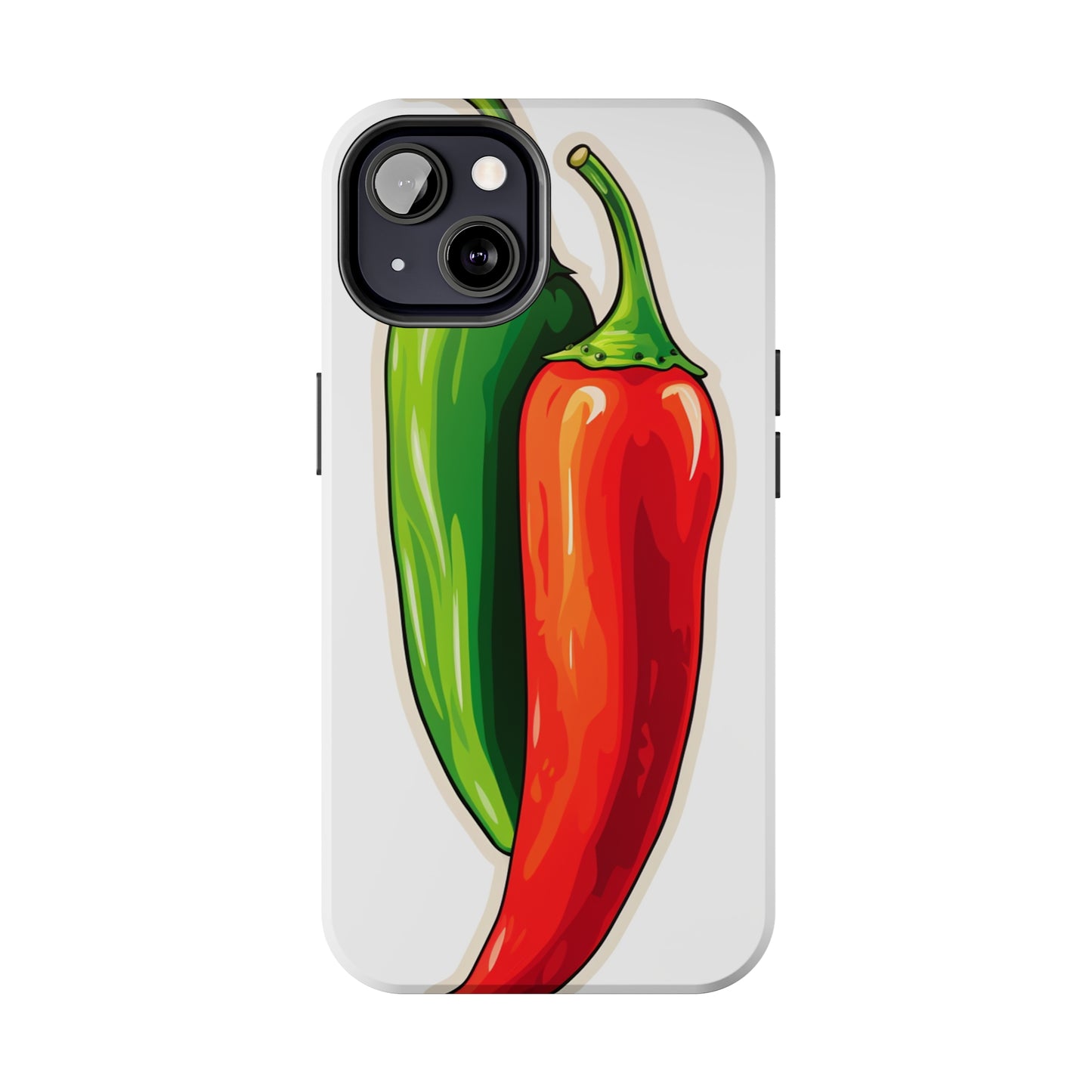 Green or Red Hot Chiles iPhone Case | New Mexico Fiery Flavors for Spice Lovers