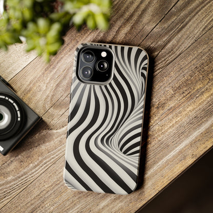 Twist Your Perception: Optical Illusion Tough Case for Apple iPhone Models – Where Art Meets Function