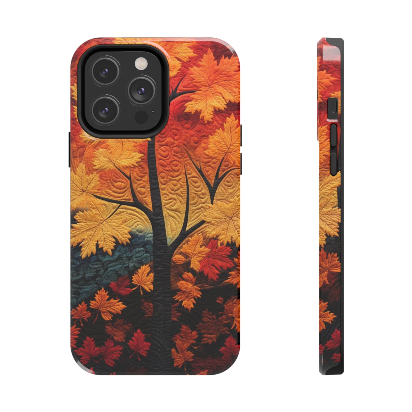 Autumn Forest Embroidered iPhone Case