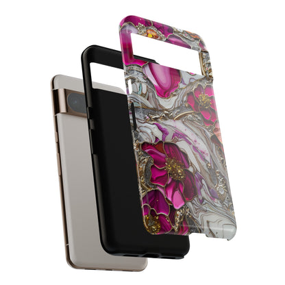 Stained Glass Magenta Floral Paisley Explosion Phone Case