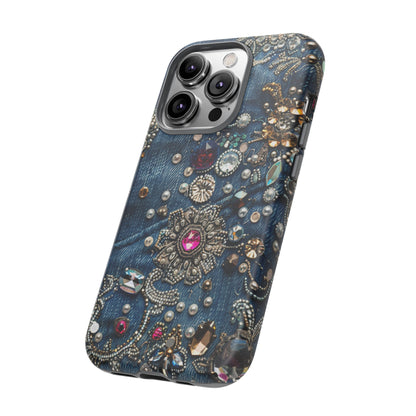 Blue Jean Queen Rhinestone Bling Phone Case