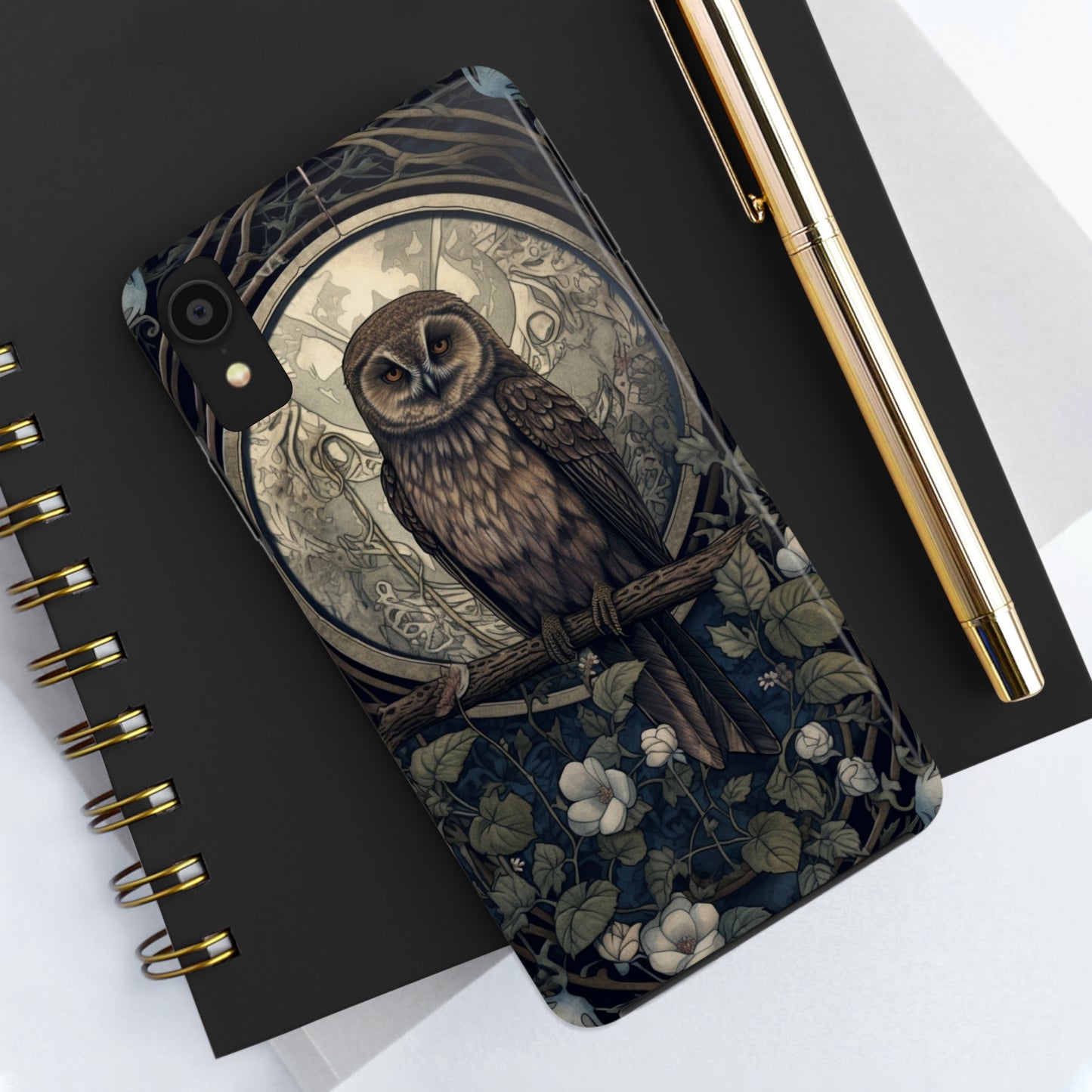 The Hermit Owl | Dark Academia Aesthetic Retro Tough iPhone Case | Embrace Mystical Vibes with Captivating Tarot Art and Reliable Protection