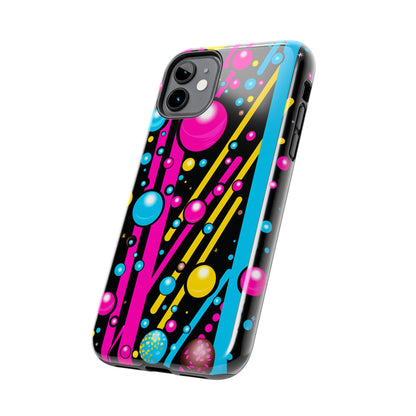 Retro Geometric Psychedelic iPhone Case | A Nostalgic Trip to Colorful Dimensions