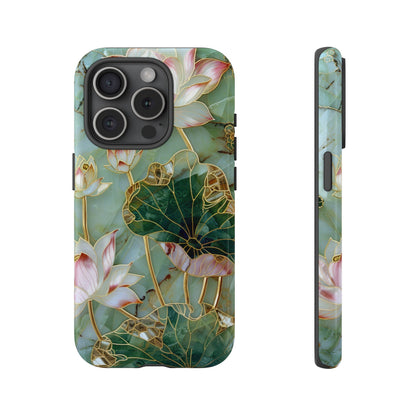 Elegant Floral Phone Case - Tough Cases with Lotus Design