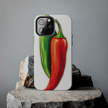 Green or Red Hot Chiles iPhone Case | New Mexico Fiery Flavors for Spice Lovers