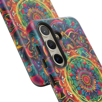 Cosmic Stained Glass Mandala Phone Case