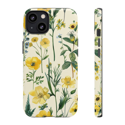 Floral Sage Yellow Wildflower Phone Case