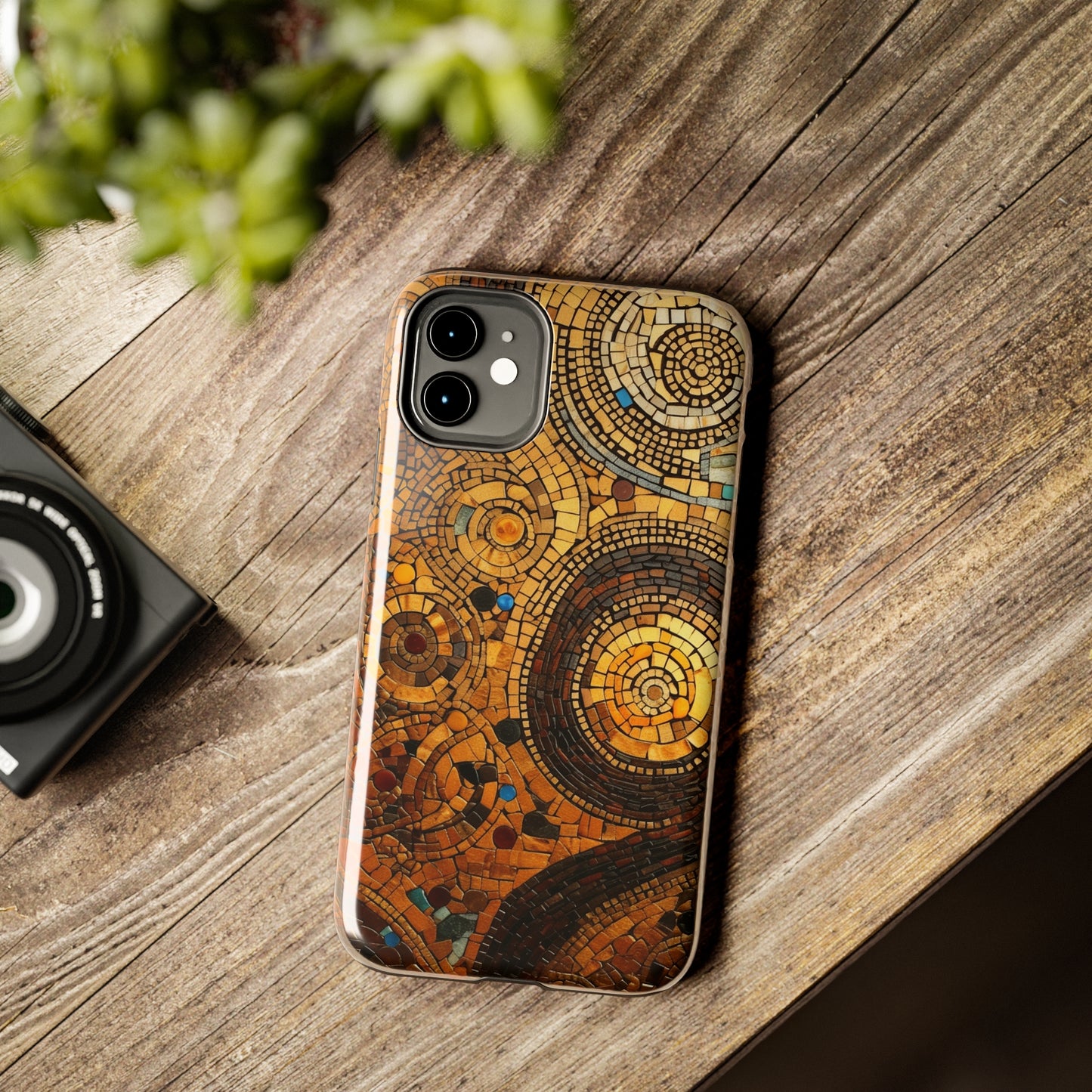 Golden Spiral Tile iPhone Case | Add Glamour and Elegance to Your Device