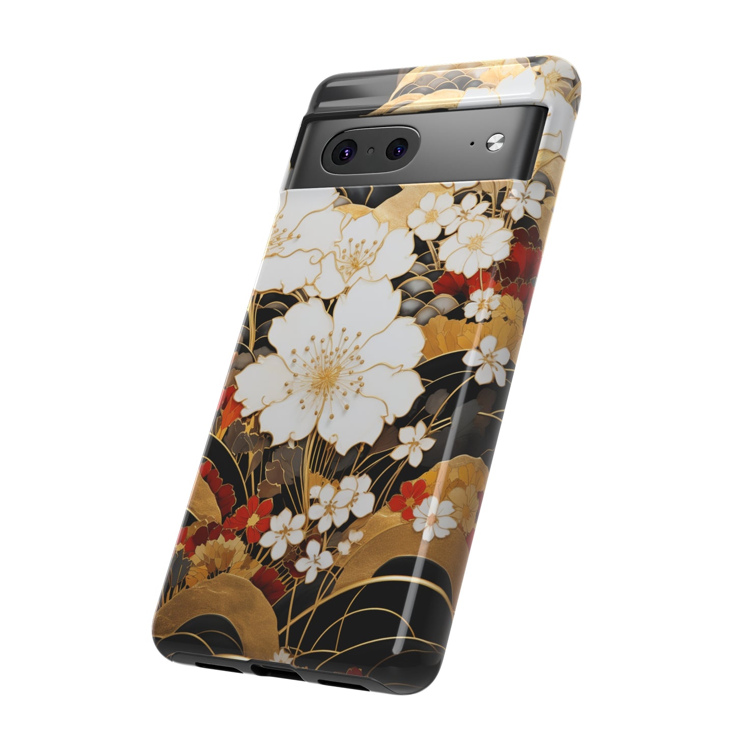 Chiyogami Floral Tough iPhone Case Galaxy S23 S22 S21 S20 Plus Ultra | Iphone 14 13 12 11 8 Pro Max Mini | Pixel 7 6 Pro 5 | Japanese Boho