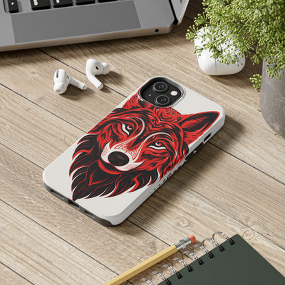 Mystic Echoes: Native American Tribal Wolf | Cultural Heritage iPhone Case