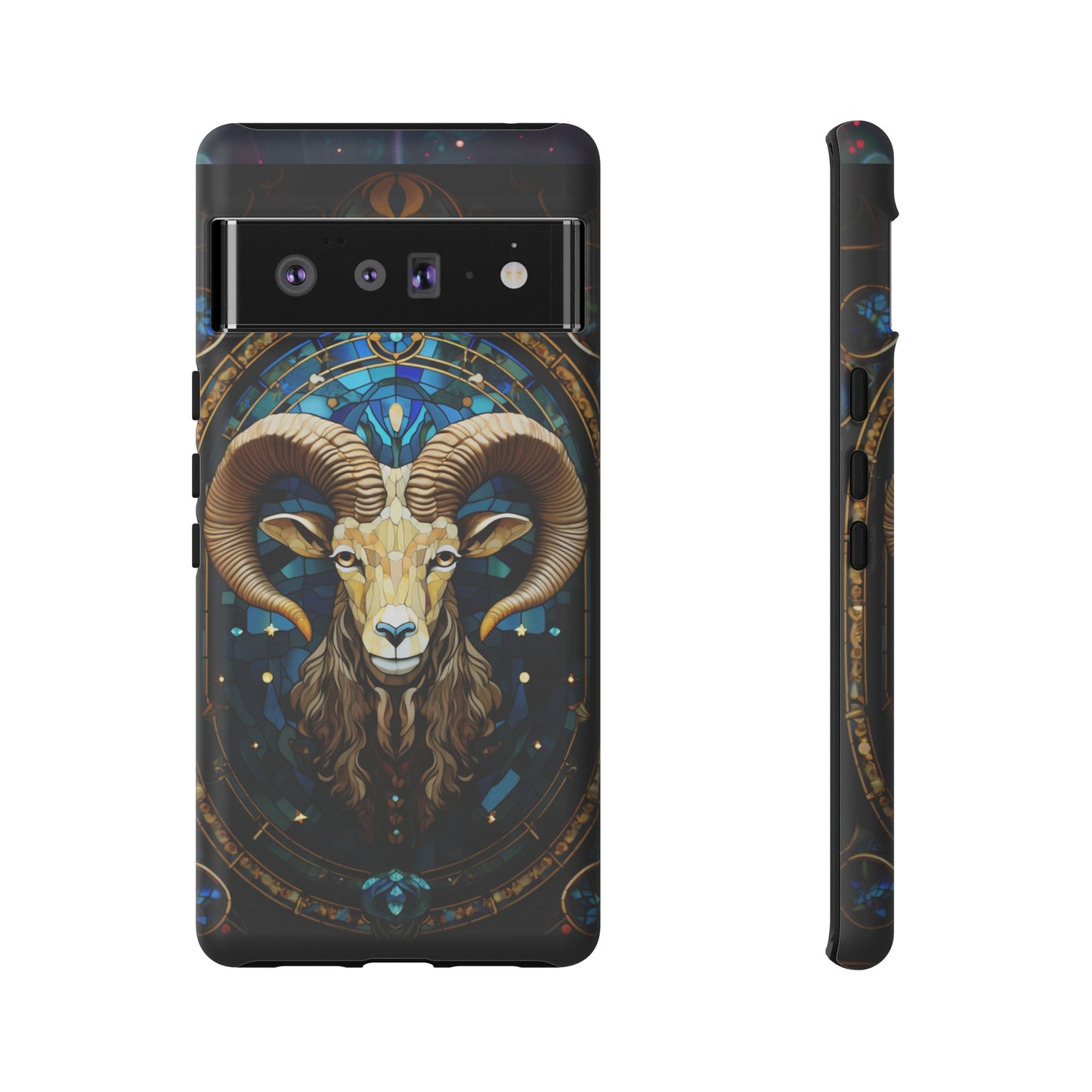 Aries Astrology Stained Glass Design Phone Case