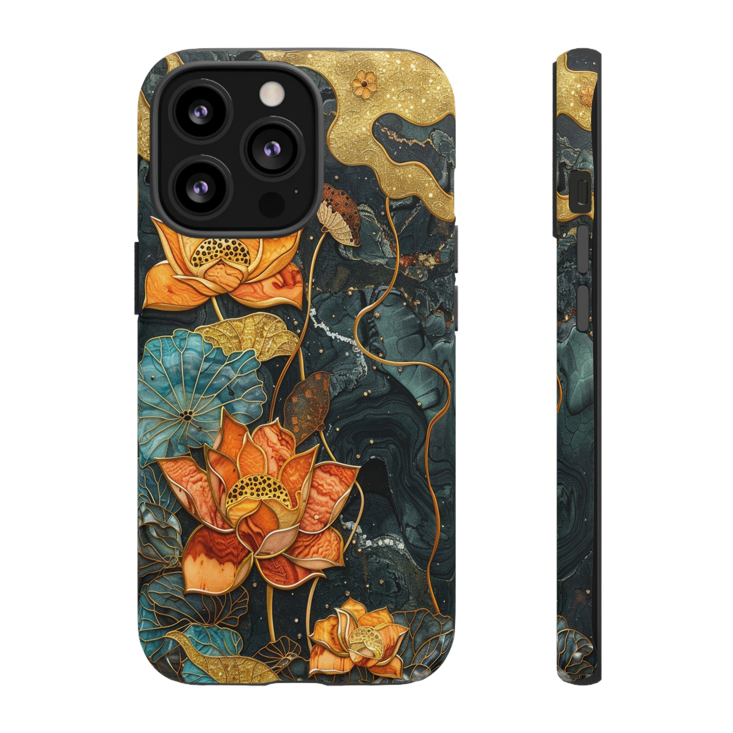 Chiyogami Floral Scroll Work Phone Case